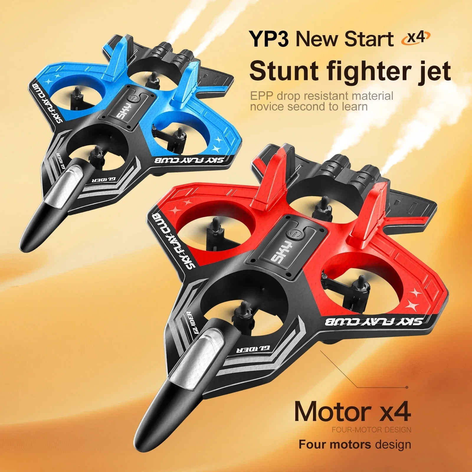 YP3 Glider RC Hobby Jet Stunt Foam Fighter Airplane Toy - 2.4G Remote Control Ai-TechWorld