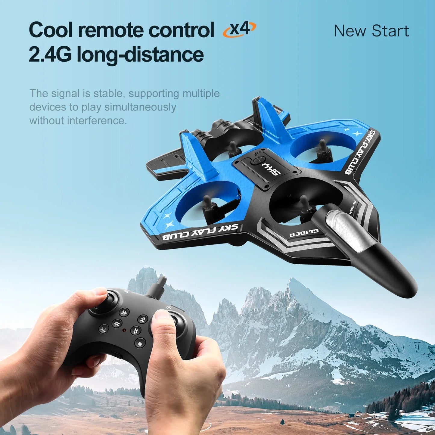 YP3 Glider RC Hobby Jet Stunt Foam Fighter Airplane Toy - 2.4G Remote Control Ai-TechWorld