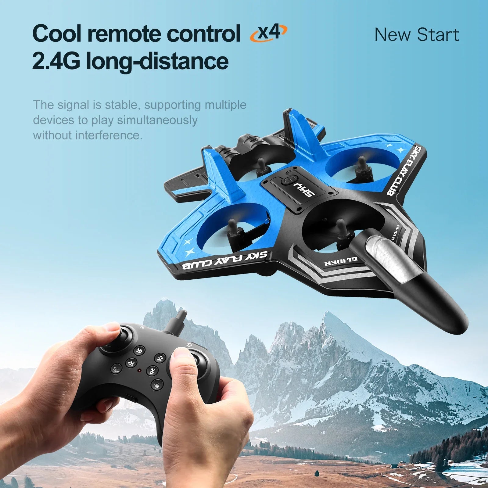 YP3 Glider RC Hobby Jet Stunt Foam Fighter Airplane Toy - 2.4G Remote Control Ai-TechWorld