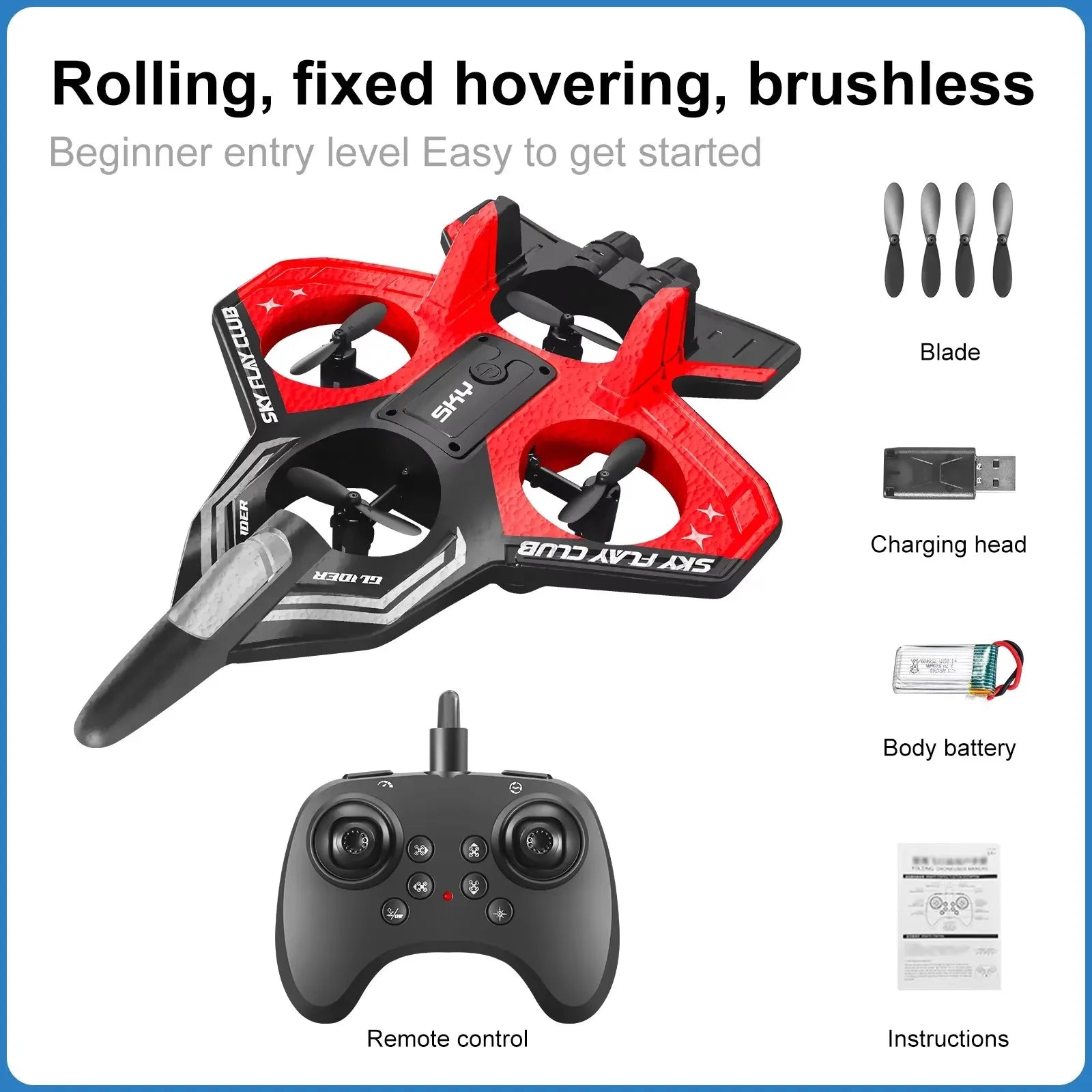 YP3 Glider RC Hobby Jet Stunt Foam Fighter Airplane Toy - 2.4G Remote Control Ai-TechWorld