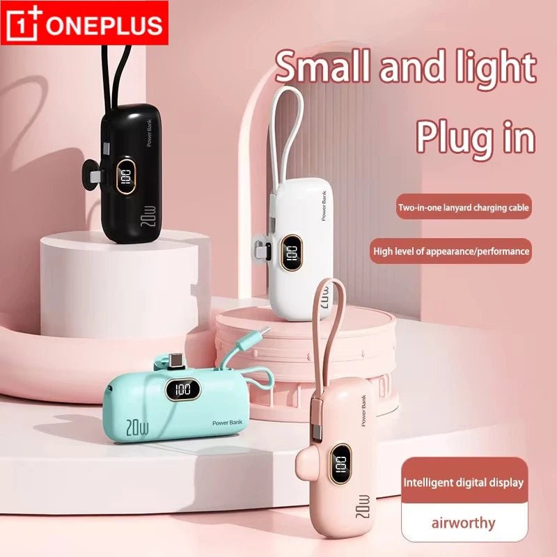 OnePlus 10000mAh Portable Power Bank 2- in-1 Fast Charger Lightweight High capacity Pocket Power Bank For IPhone Huawei Samsung Ai-TechWorld
