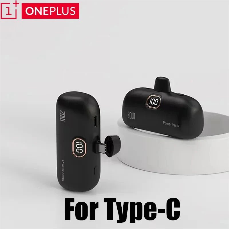 OnePlus 30000mAh Mini Portable Power Bank Capsule Mobile Power Supply Emergency External Battery Fast Charger For iPhone Xiaomi Ai-TechWorld
