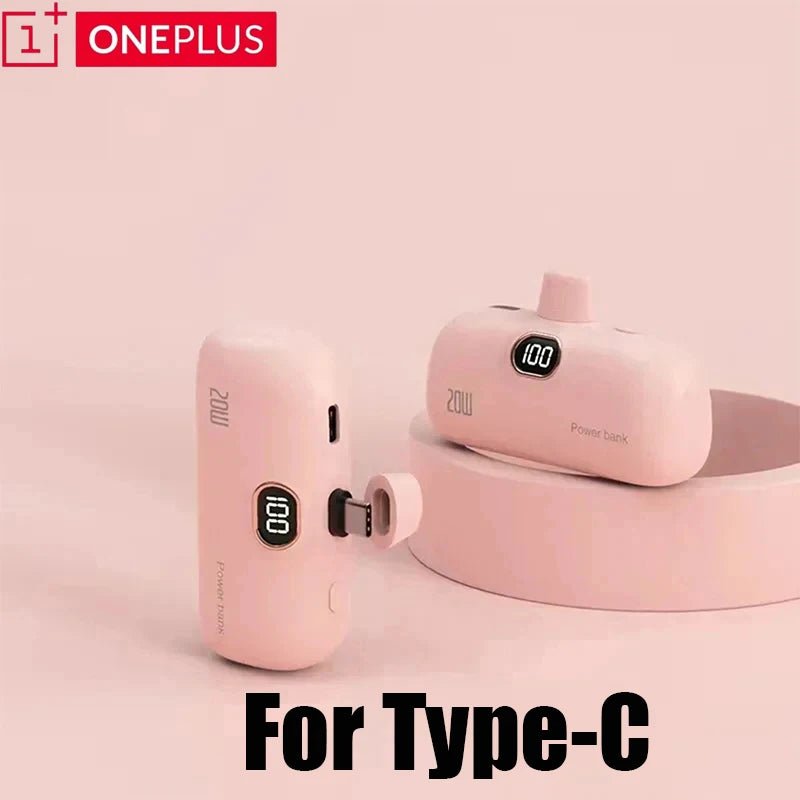 OnePlus 30000mAh Mini Portable Power Bank Capsule Mobile Power Supply Emergency External Battery Fast Charger For iPhone Xiaomi - Ai - TechWorld