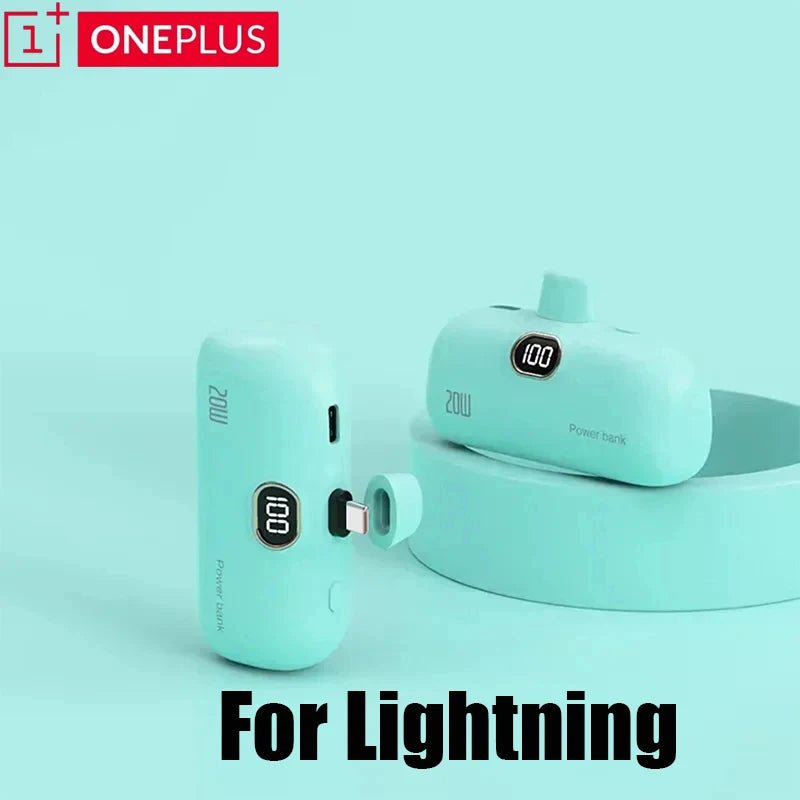 OnePlus 30000mAh Mini Portable Power Bank Capsule Mobile Power Supply Emergency External Battery Fast Charger For iPhone Xiaomi Ai-TechWorld