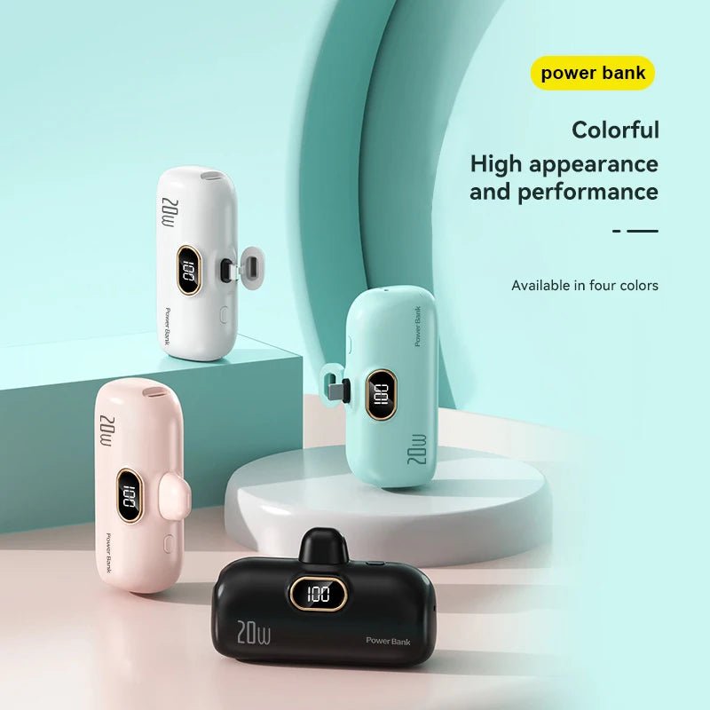 OnePlus 30000mAh Mini Portable Power Bank Capsule Mobile Power Supply Emergency External Battery Fast Charger For iPhone Xiaomi Ai-TechWorld