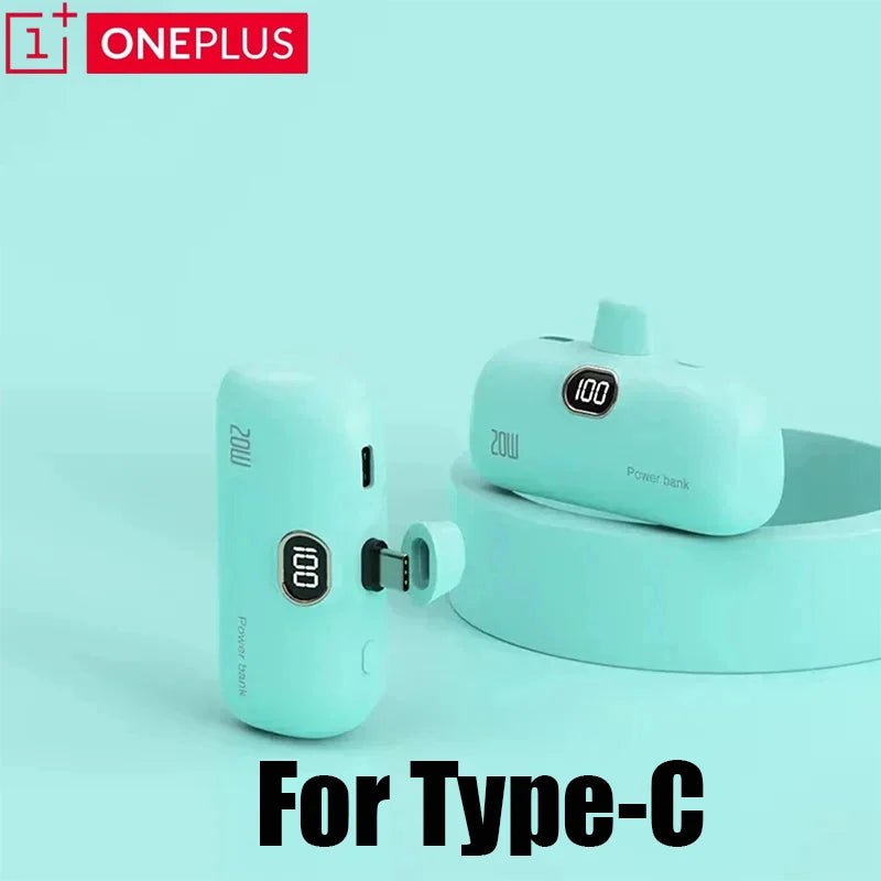OnePlus 30000mAh Mini Portable Power Bank Capsule Mobile Power Supply Emergency External Battery Fast Charger For iPhone Xiaomi Ai-TechWorld