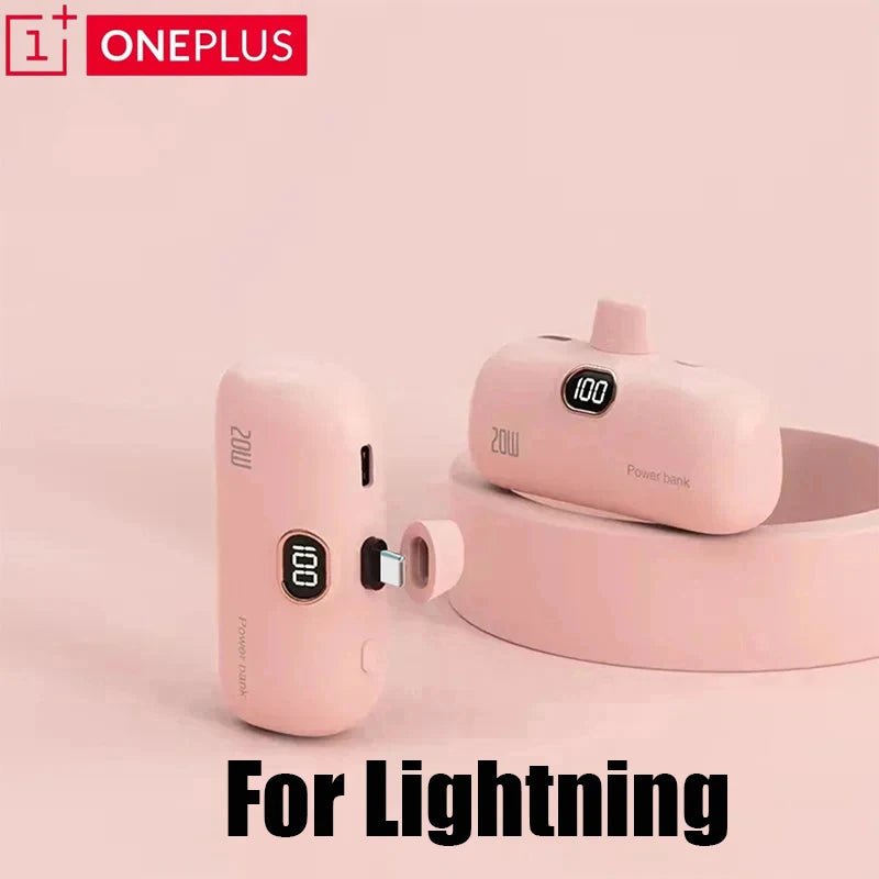 OnePlus 30000mAh Mini Portable Power Bank Capsule Mobile Power Supply Emergency External Battery Fast Charger For iPhone Xiaomi Ai-TechWorld