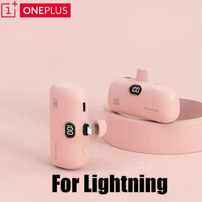 OnePlus 30000mAh Mini Portable Power Bank Capsule Mobile Power Supply Emergency External Battery Fast Charger For iPhone Xiaomi Ai-TechWorld