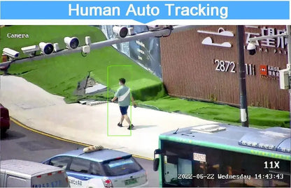Onvif Metal Laser Infrared Full Color Auto Tracking Cruise 8MP 4K 54X Optics Zoom 360° POE PTZ Speed Dome Surveillance IP Camera - Ai - TechWorld