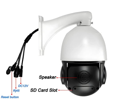 Onvif Metal Laser Infrared Full Color Auto Tracking Cruise 8MP 4K 54X Optics Zoom 360° POE PTZ Speed Dome Surveillance IP Camera - Ai - TechWorld