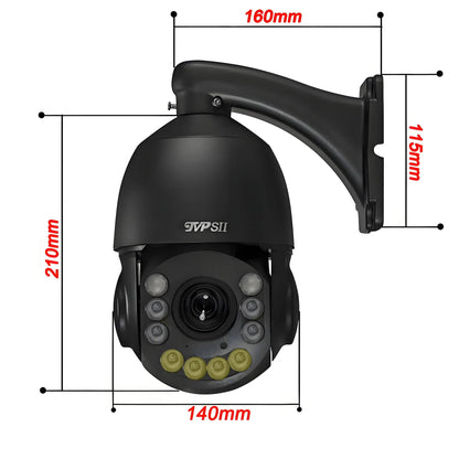 Onvif Metal Laser Infrared Full Color Auto Tracking Cruise 8MP 4K 54X Optics Zoom 360° POE PTZ Speed Dome Surveillance IP Camera - Ai - TechWorld