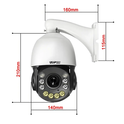 Onvif Metal Laser Infrared Full Color Auto Tracking Cruise 8MP 4K 54X Optics Zoom 360° POE PTZ Speed Dome Surveillance IP Camera - Ai - TechWorld