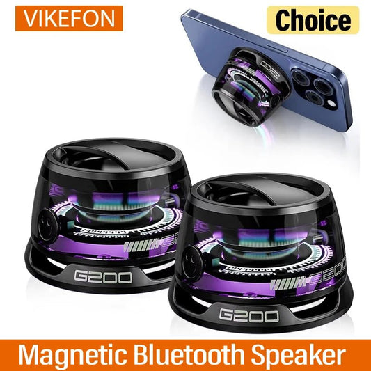 Mini Outdoor Bluetooth Speaker - Portable Wireless Travel Speaker with RGB Light & Phone Holder - #Ai-TechWorld#