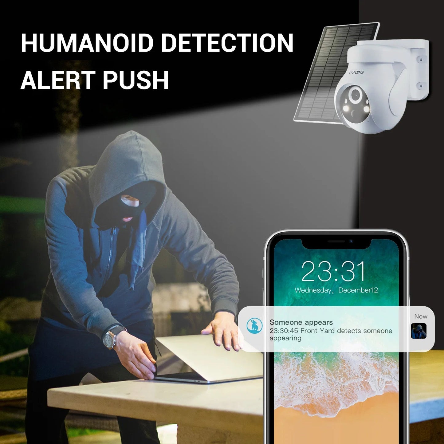 Outdoor Security Camera – 2K HD with Motion Tracking, Color Night Vision & Two - Way Audio - Ai - TechWorld