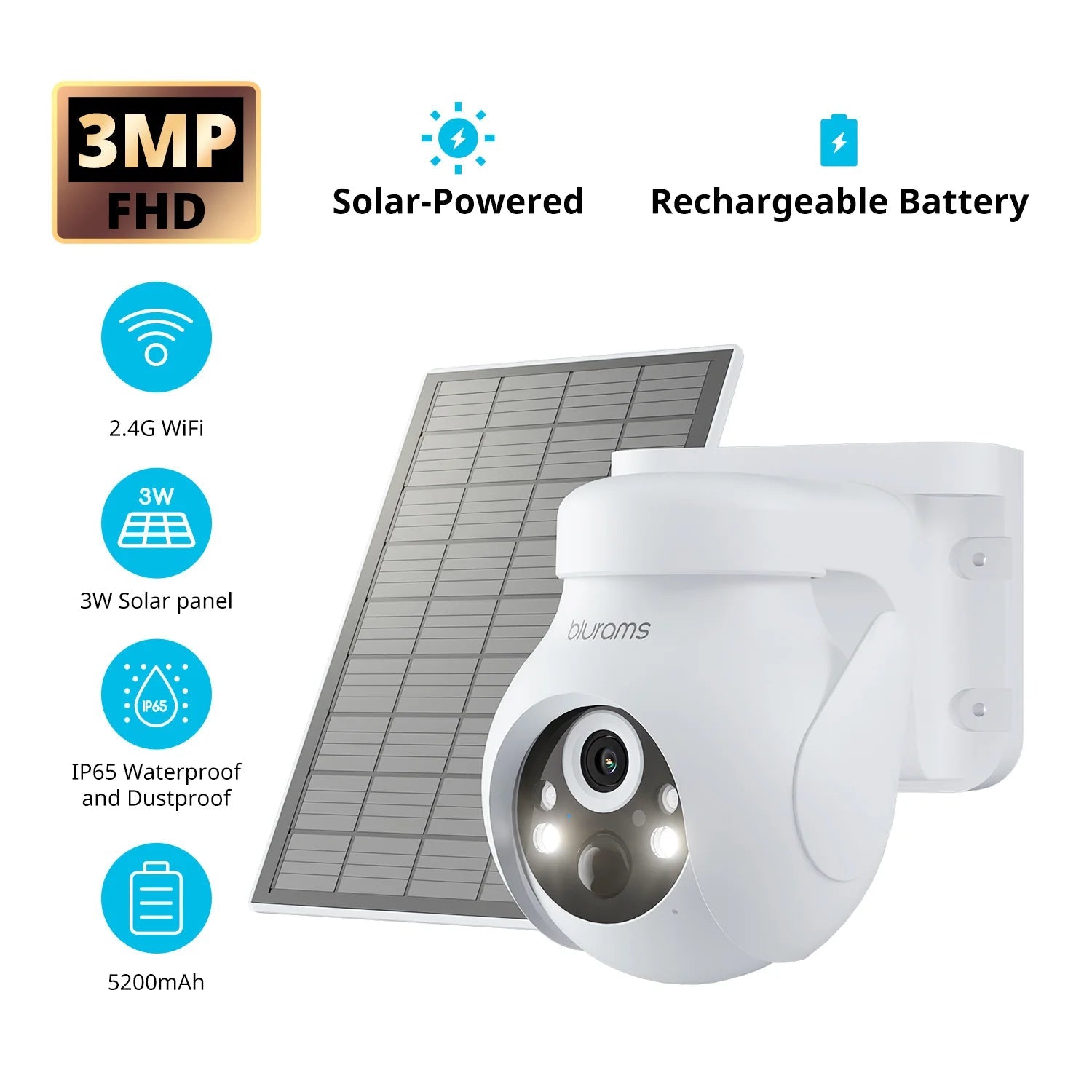Outdoor Security Camera – 2K HD with Motion Tracking, Color Night Vision & Two - Way Audio - Ai - TechWorld