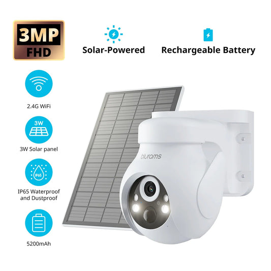 Outdoor Security Camera – 2K HD with Motion Tracking, Color Night Vision & Two - Way Audio - Ai - TechWorld