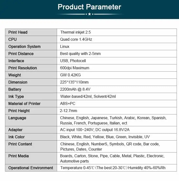 Phezer P17 Handheld Inkjet Printer - Expiry Date, Barcode, Label 28 Languages Ai-TechWorld