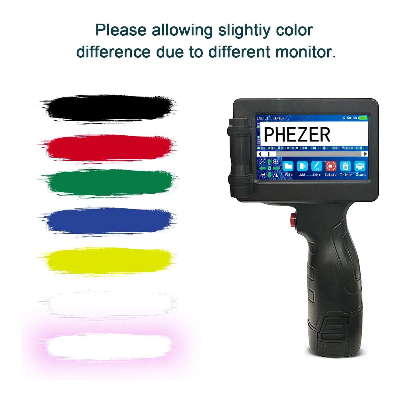 Phezer P17 Handheld Inkjet Printer - Expiry Date, Barcode, Label 28 Languages Ai-TechWorld