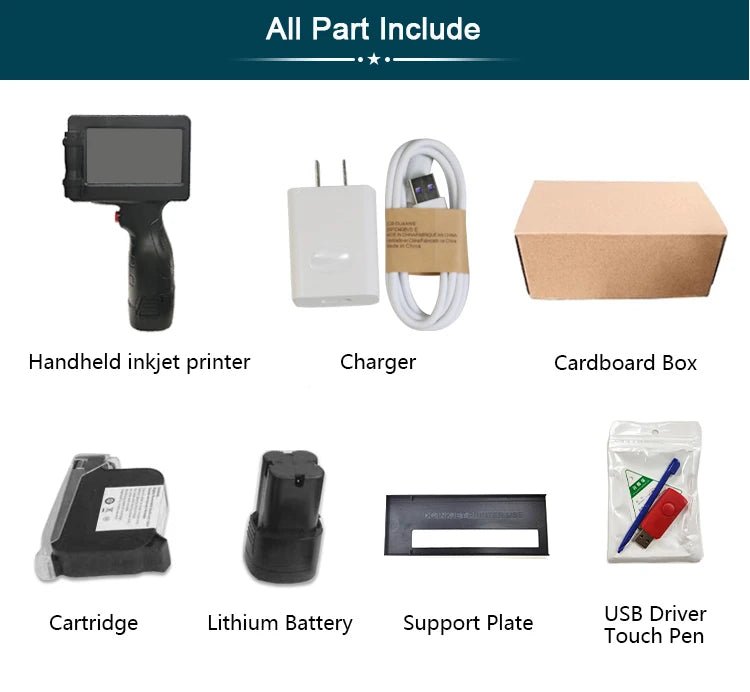 Phezer P17 Handheld Inkjet Printer - Expiry Date, Barcode, Label 28 Languages Ai-TechWorld