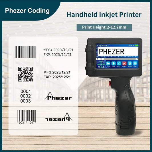 Phezer P17 Handheld Inkjet Printer - Expiry & Batch Code Printing Ai-TechWorld