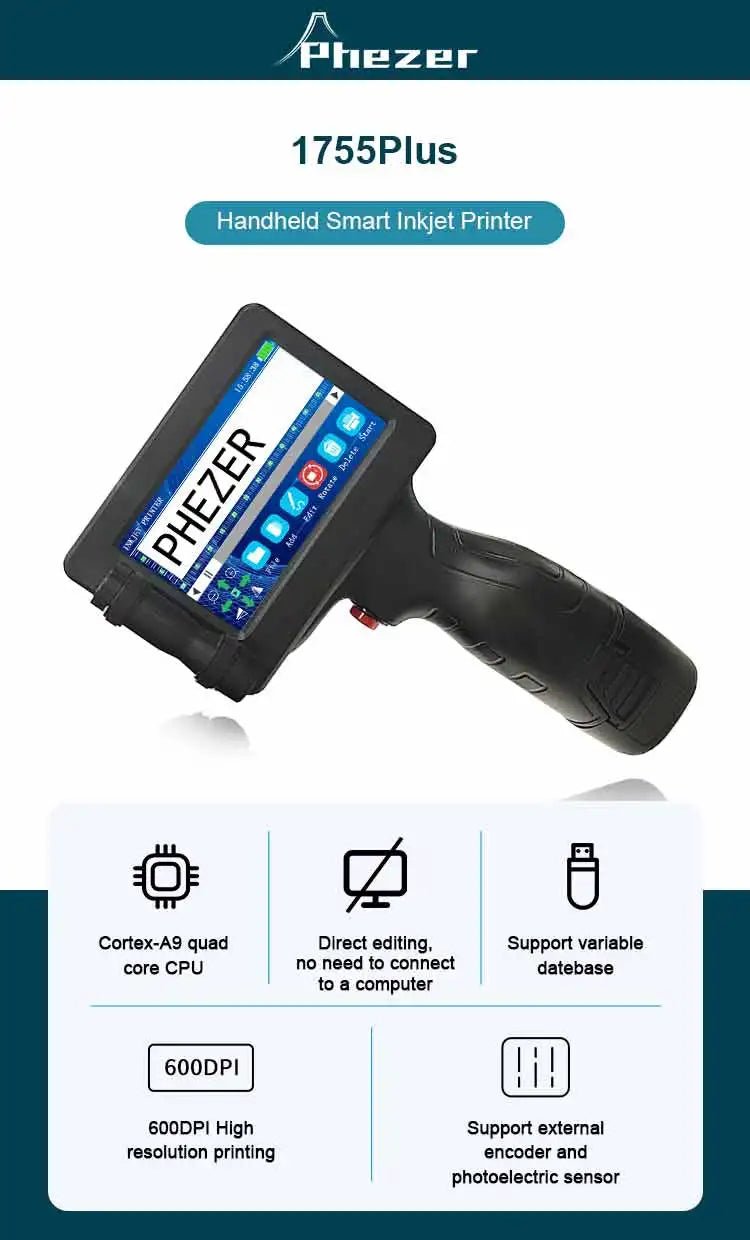 Phezer P17 Handheld Inkjet Printer - Expiry Date, Barcode, Label 28 Languages Ai-TechWorld