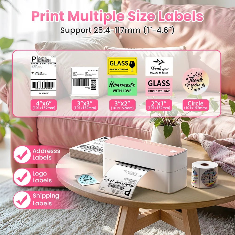 Phomemo 241 Bluetooth Thermal Label Printer Wireless Small Shipping Label Printer 4X6 Compatible with iPhone Android Mac Window Ai-TechWorld