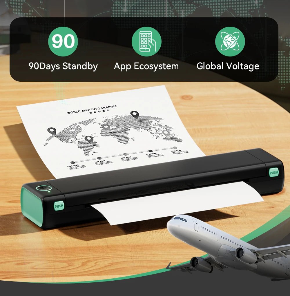 Phomemo M08F Wireless Thermal Printer: Portable Label Maker for Home Office Shipping Ai-TechWorld