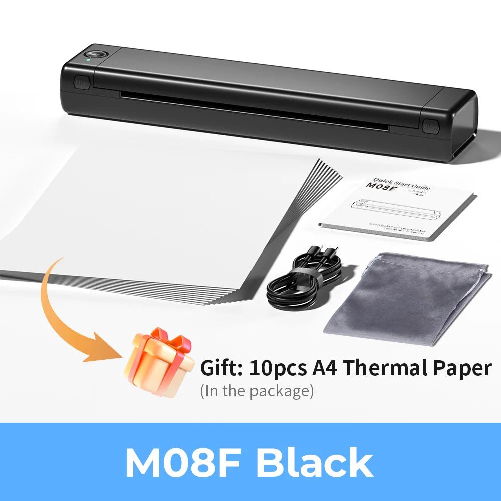 Phomemo M08F Wireless Thermal Printer: Portable Label Maker for Home Office Shipping Ai-TechWorld