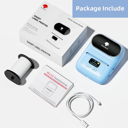 Phomemo M110 Mini Portable Thermal Printer Self-adhesive Label Printer For 3/5/10 rolss Stickers Label Maker Printer Without Ink Ai-TechWorld