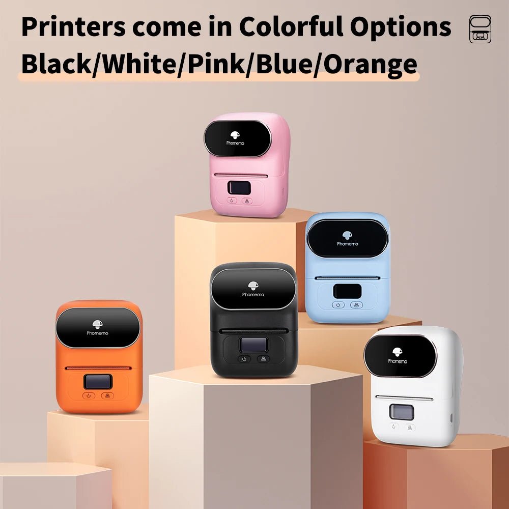 Phomemo M110 Mini Portable Thermal Printer Self-adhesive Label Printer For 3/5/10 rolss Stickers Label Maker Printer Without Ink Ai-TechWorld