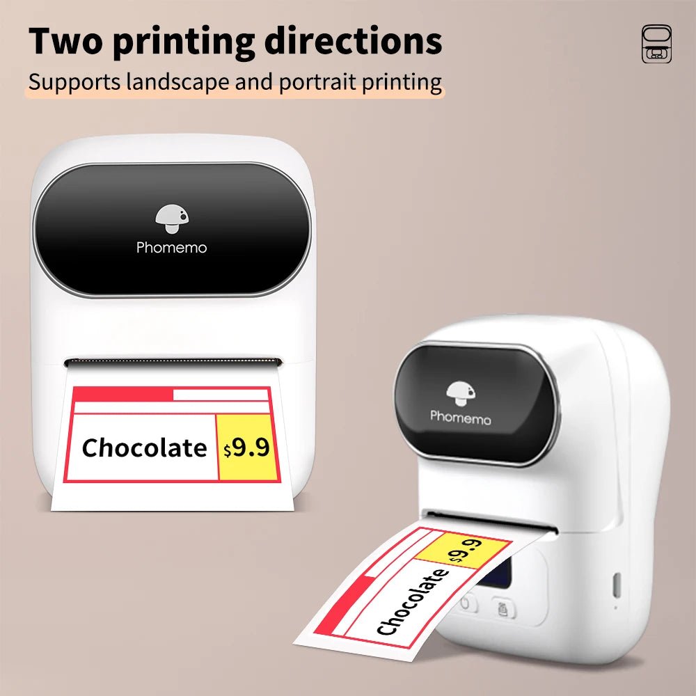 Phomemo M110 Mini Portable Thermal Printer Self-adhesive Label Printer For 3/5/10 rolss Stickers Label Maker Printer Without Ink Ai-TechWorld