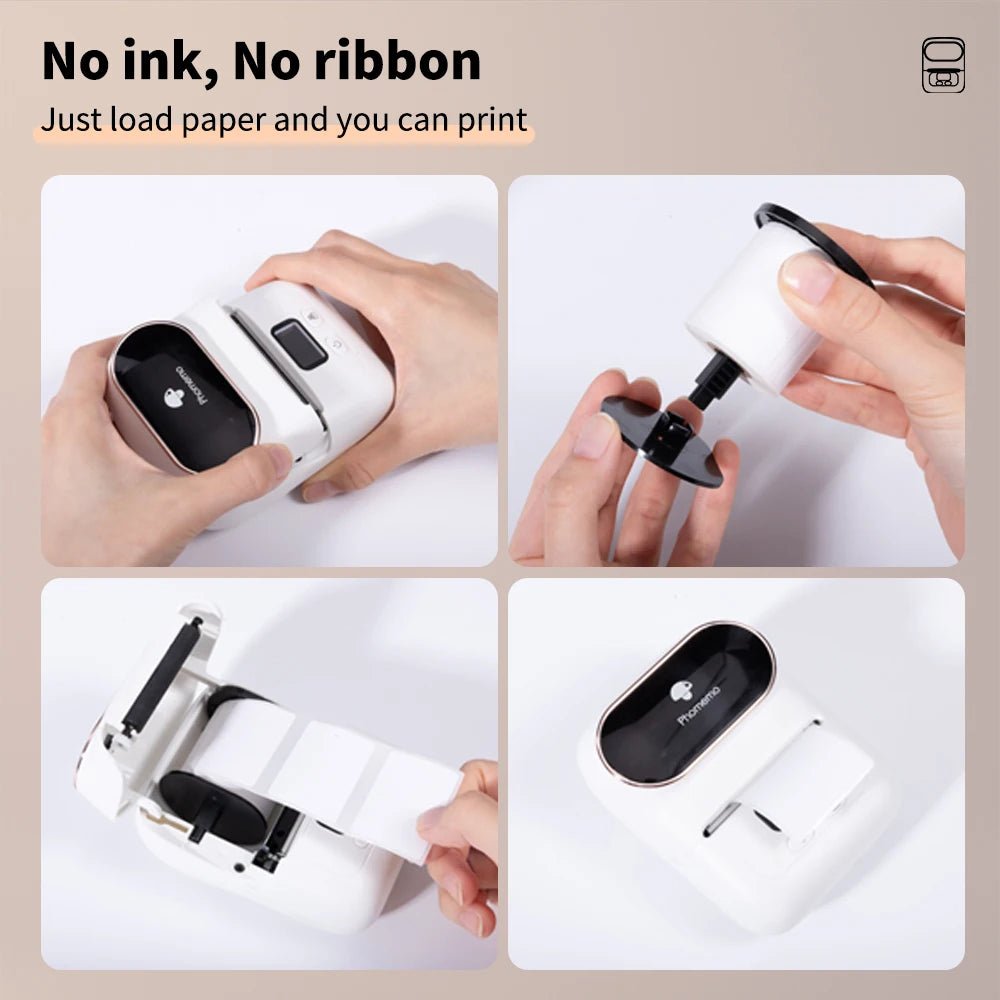 Phomemo M110 Mini Portable Thermal Printer Self-adhesive Label Printer For 3/5/10 rolss Stickers Label Maker Printer Without Ink Ai-TechWorld