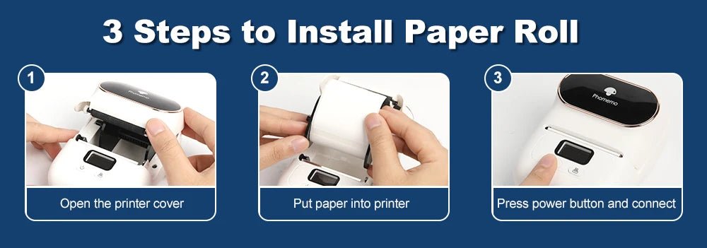 Phomemo M110 Self-adhesive Smart Thermal Label Printer for Business,Barcode Label, Price Tag, Address Wireless Sticker Printer Ai-TechWorld