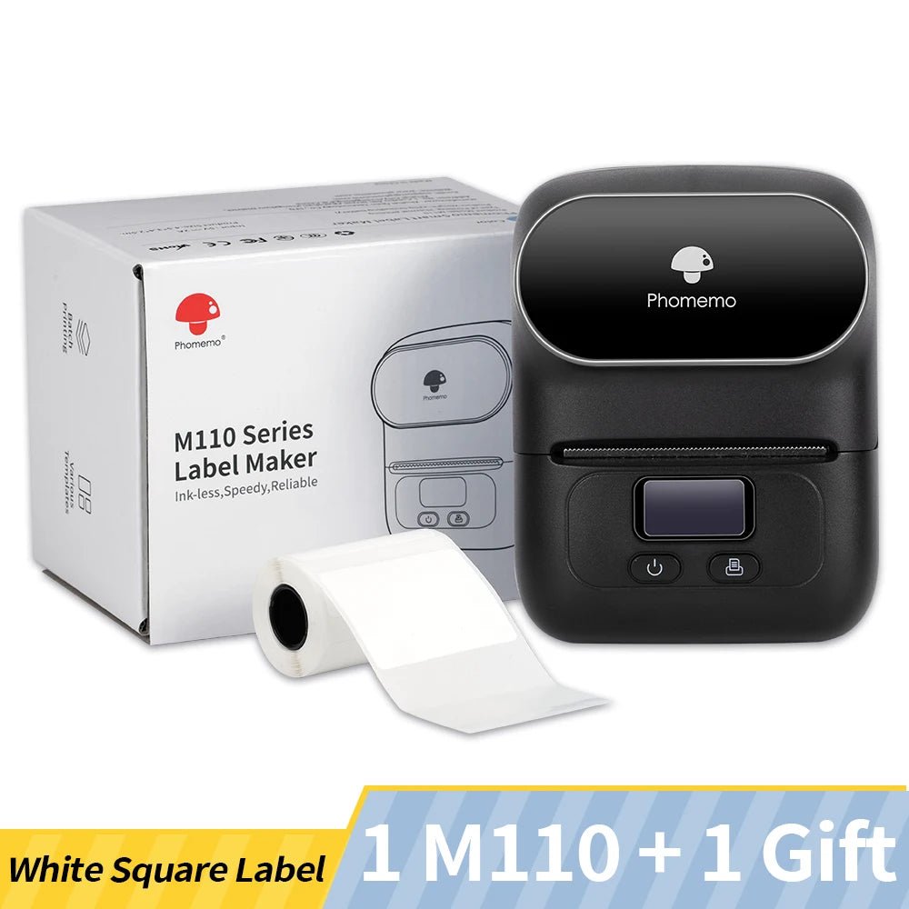 Phomemo M110 Self-adhesive Smart Thermal Label Printer for Business,Barcode Label, Price Tag, Address Wireless Sticker Printer Ai-TechWorld