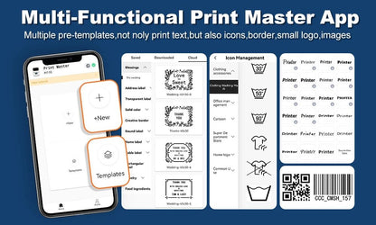 Phomemo M110 Self-adhesive Smart Thermal Label Printer for Business,Barcode Label, Price Tag, Address Wireless Sticker Printer Ai-TechWorld