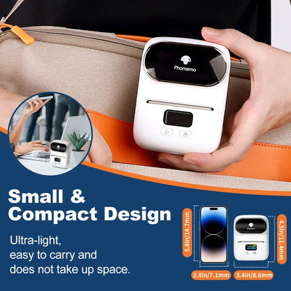 Phomemo M110 Self-adhesive Smart Thermal Label Printer for Business,Barcode Label, Price Tag, Address Wireless Sticker Printer Ai-TechWorld
