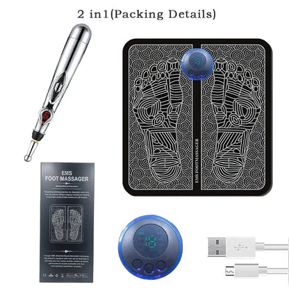 Portable Massage Foot Pad Massage Patch Massage Pen Cervical Neck and Back Full Body Massage Combination Set - Ai - TechWorld