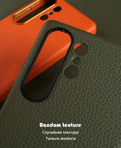Premium Magnet Magsafe Case For Samsung Galaxy S25 Ultra Genuine Leather Cover Magnetic Funda S23Ultra S24 Cases Full Coverage - Ai - TechWorld
