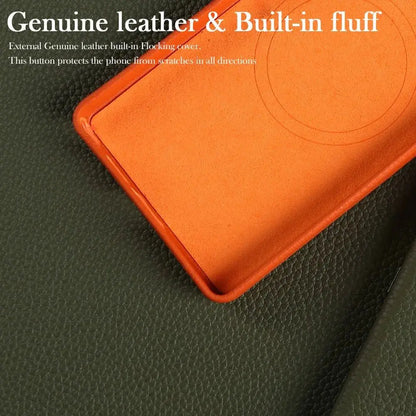 Premium Magnet Magsafe Case For Samsung Galaxy S25 Ultra Genuine Leather Cover Magnetic Funda S23Ultra S24 Cases Full Coverage - Ai - TechWorld