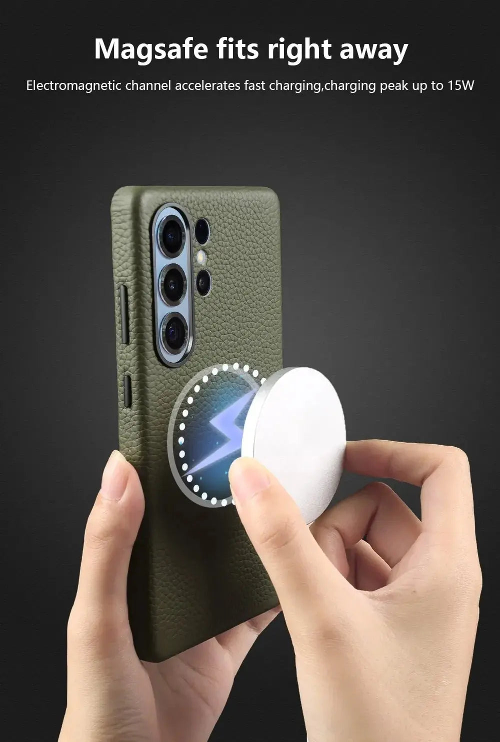 Premium Magnet Magsafe Case For Samsung Galaxy S25 Ultra Genuine Leather Cover Magnetic Funda S23Ultra S24 Cases Full Coverage - Ai - TechWorld