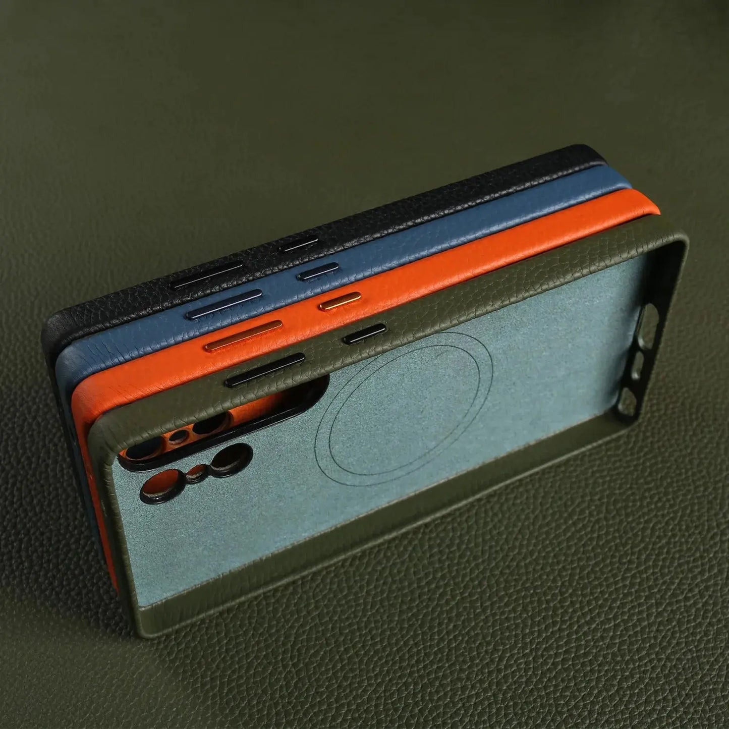 Premium Magnet Magsafe Case For Samsung Galaxy S25 Ultra Genuine Leather Cover Magnetic Funda S23Ultra S24 Cases Full Coverage - Ai - TechWorld