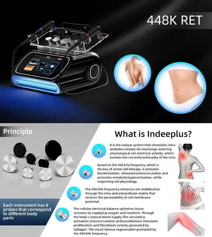 Professional 448K Physical Therapy CET RET RF Radiofrequency Indiba 448khz Physical Therapy CET RET RF CET RETMachine - Ai - TechWorld