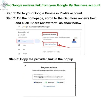 programmable Google Review Card 13.56Mhz NFC station table NFC Google Reviews display bending card standing brand bracket Ai-TechWorld 