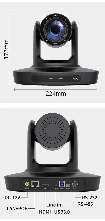 PTZ Camera 4K 20X Zoom Video Conference Camera Kit Church Meeting live broadcast PTZ camera Controller for Video Conferencing - Ai - TechWorld