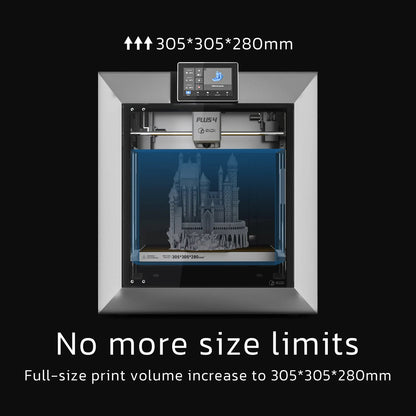 QIDI Plus 4 3D Printer, 600mm/s High-Speed 3D Printer withFull-auto Calibrati, Independent Dual Z-axis Motors, 55℃ Chamber Heat Ai-TechWorld