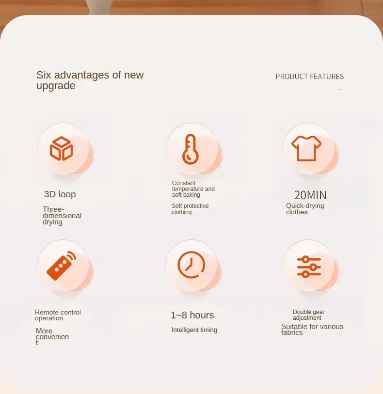 Remote Control Multifunctional Dryer Electric Clothes Home Cabinet Floor Machine Laundry Dryers Warm Air Dryer With Timing Home - Ai - TechWorld