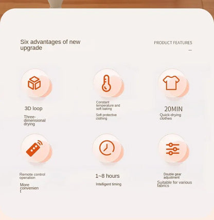Remote Control Multifunctional Dryer Electric Clothes Home Cabinet Floor Machine Laundry Dryers Warm Air Dryer With Timing Home - Ai - TechWorld