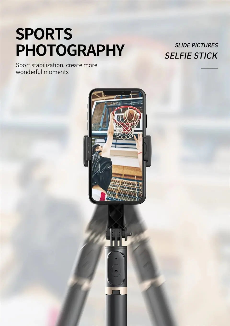 Roreta 2023 NEW Gimbal Stabilizer Selfie Stick Foldable Wireless Tripod with Bluetooth Shutter Monopod for IOS Android - Ai - TechWorld