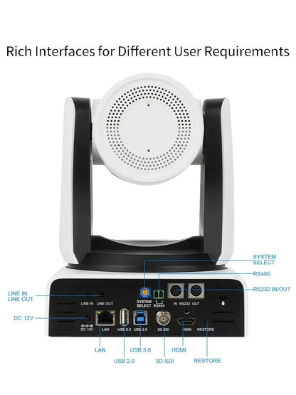 Runpu 4K NDI Camera 60FPS 30X Optical Zoom AI Auto Tracking PTZ Conference Camera with PoE HDMI SDI USB for Live Streaming OBS - Ai - TechWorld