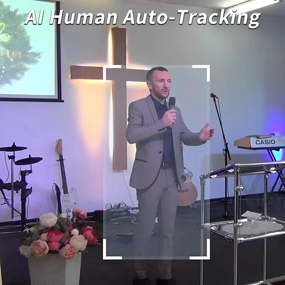 Runpu NDI PTZ Camera Ai Tracking Conference Camera Ptz Video SDI HDMI USB POE Live Streaming Camera for Video Confere Church - Ai - TechWorld